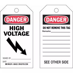 BRADY Danger Tags Black/Red/White, Cable Tie 10 Tags (Pack of 10), 8UTN2-image-108