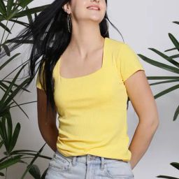 Sera Yellow Regular Fit Top-image-80