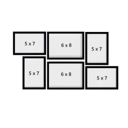 ecraftindia Memory Wall Collage Photo Frame - Set of 6 Photo Frames for 4 Photos of 5'x7', 2 Photos of 6'x8' image 4