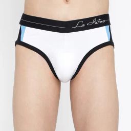 La Intimo White Comfort Fit Colour Block Briefs-image-22