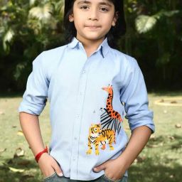 Zip Zap Zoop Boys Blue Regular Fit Printed Shirt-image-25
