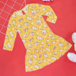 YU by Pantaloons Kids Yellow Floral Print Dress-image-64