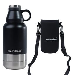 MELBIFY Black Thermosteel Hot & Cold Insulated Flask & Drinking Cup Water Bottle 1000ML-11