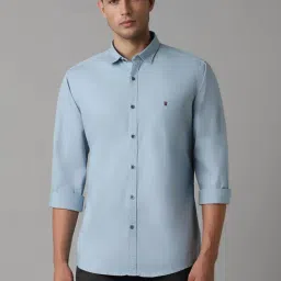 Louis Philippe Blue Slim Fit Shirt-picture-8