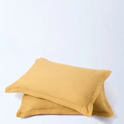 Westside Home Mustard Solid Pillowcases (Set of 2)-image-55