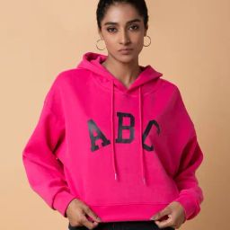SHOWOFF Pink Graphic Print Hoodie-image-7