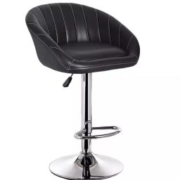 Ib basics Tony Stripe Leatherette Bar Stool/Bar Chair Black-39
