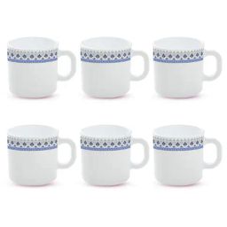 Larah by Borosil White Ceramic Tea & Coffee Mug - Set fo 6 180ml-image-55