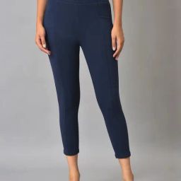 Aurelia Blue Plain Leggings-image-92