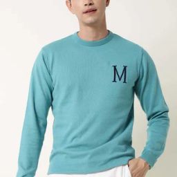 Rare Rabbit Blue Regular Fit Jacquard Sweatshirt-picture-30