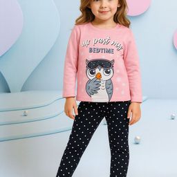 YK Girls Full Sleeves Owl Printed Night Suit-picture-43