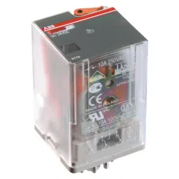 ABB Power Relay, Dpdt, 10A, 250V, Socket, 1SVR405621R0000-18