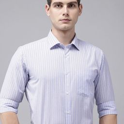 Park Avenue Slim Fit Vertical Stripes Formal Shirt-image-17