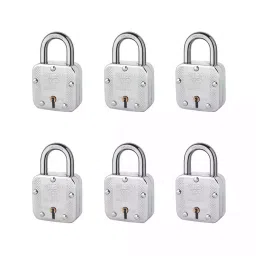 Jainson Locks Diamond 50 mm Mild Steel Chrome Plated Finish 3 Keys Padlock-37