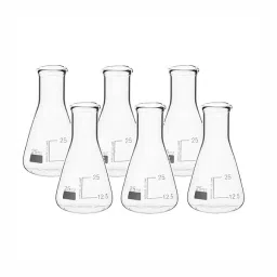 RANDHAWA GLOBAL Borosilicate Glass Graduated Conical Flask 25 ml for Labs, RG-98035 (Pack of 6 Pcs)-16