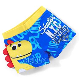 Babyhug Dino Print Swimming Trunk - Blue-picture-5