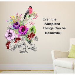 Wallstick Beautiful Flowers With Birds Wallsticker-image-87