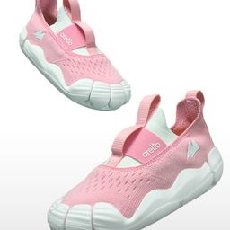aretto Mesh Detailed  Slip On Shoes - Baby Pink-image-97
