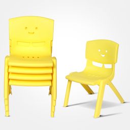 Toy Plus Kids Smiley Chair Set of 4 - Yellow-8