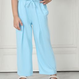 Mini & Ming Cotton Solid Trousers - Sky Blue-image-67