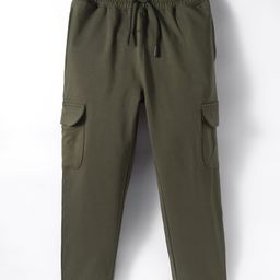 Doreme Terry Knit Full Length Lounge Pants with Cargo Pocket - Dark Green-picture-3