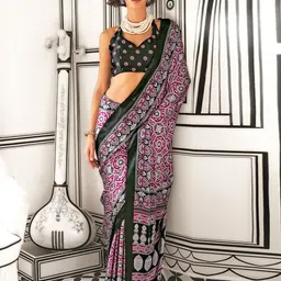 Sangria Women Ethnic Motif Printed Sarees-image-81