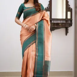 revika Woven Design Zari Pure Silk Kanjeevaram Saree-55