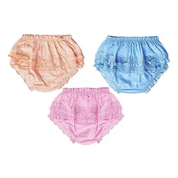 Fancy Walas Infant Girls Pack Of 3 Cotton Basic Briefs FW330_Multi_XL_PK03-48