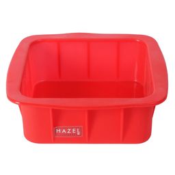 HAZEL Small Silicon Square Round & Heart Shape Cake Mould for Half Kg Pack of 3 - Red image 5