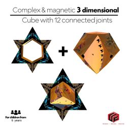 ADKD Educational Magnetic 3D Shape Shifting puzzle Cube for Kids- Black image 5