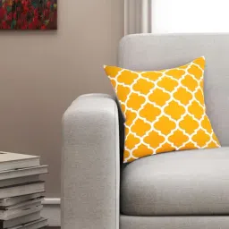 SEJ by Nisha Gupta Yellow Cushion Covers - Set of 1-image-1