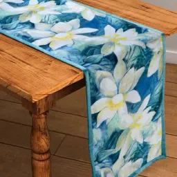 Swayam Earthy Tone Blue 200 TC Table Runner - Set of 1-13