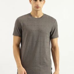 United Colors Of Benetton Grey Regular Fit Texture T-Shirt-image-99