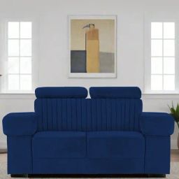 Febonic Royal Blue Neem Wood Draco 2 Seater Sofa-image-55