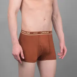 Dollar Lehar Assorted Cotton Regular Fit Trunks - Pack Of 2 image 3