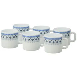 Larah by Borosil Multicolor Ceramic Tea & Coffee Mug - Set fo 6 100ml-image-93