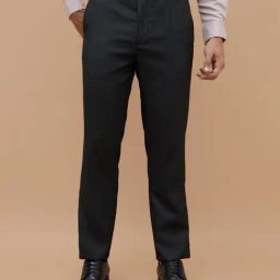Code By Lifestyle Black Regular Fit Trousers-picture-46