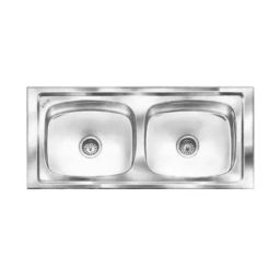 Nirali BG Kitchen Sink Popular Series Big (10 inch) 1145x510 mm (45x20 inch) Satin Finish Stainless Steel, Graceful Glory-15