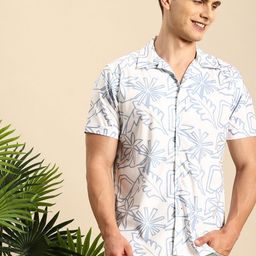 Mast & Harbour Men Slim Fit Floral Printed Casual Shirt-image-98