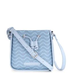 United Colors of Benetton Jaime Blue PU Printed Handbag-picture-46
