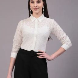 Style Quotient White Cotton Self Design Shirt-picture-47