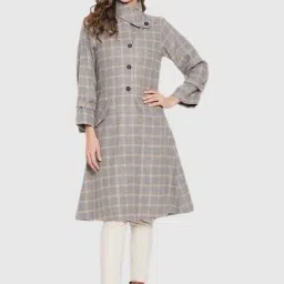 The Kaftan Company Grey Checks Jacket-21