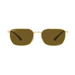 Ray-Ban 0RB3684CH Brown Chromance Rectangular Sunglasses - 58 mm-picture-17