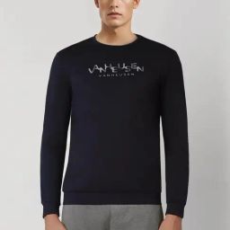 Van Heusen Navy Regular Fit Logo Printed Sweatshirt-image-62