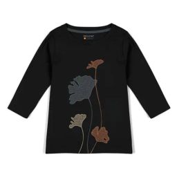 HELLCAT Black Floral Print T-Shirt-image-10