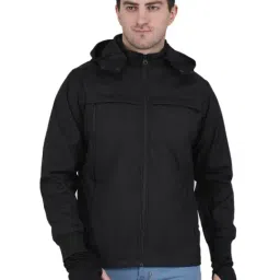 Monte Carlo Black Regular Fit Hooded Jacket-30