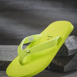 Yoho Women's Arch Support Lemon Green Flip Flops-image-19