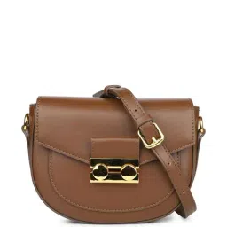Inc.5 Brown Synthetic Solid Sling Handbag-image-4