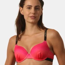 Soie Pink Medium Coverage Under-Wired Half Coverage Bra-88