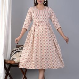 TANISHA Floral Print Maternity Fit & Flare Dress-image-65